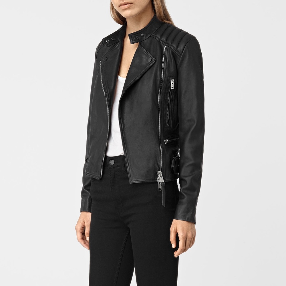 Black leather All Saints jacket